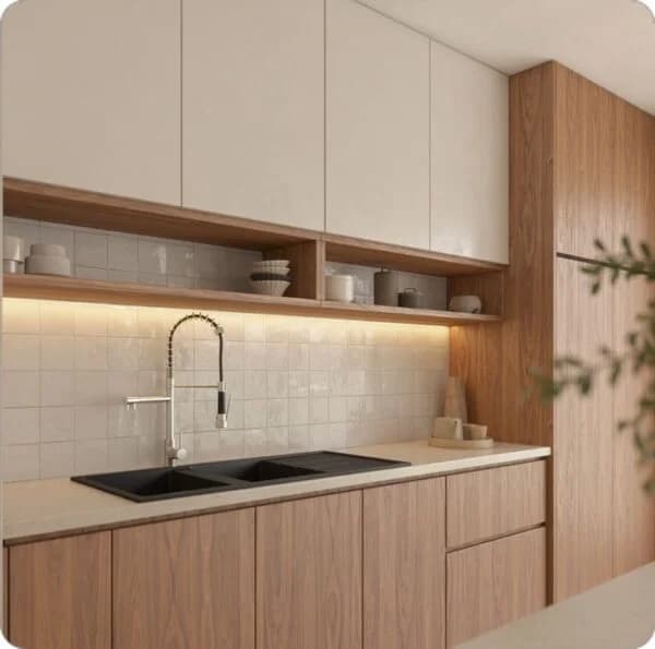 Luxury wardrobe with handle-less design and PU lacquer finish — Kraftline