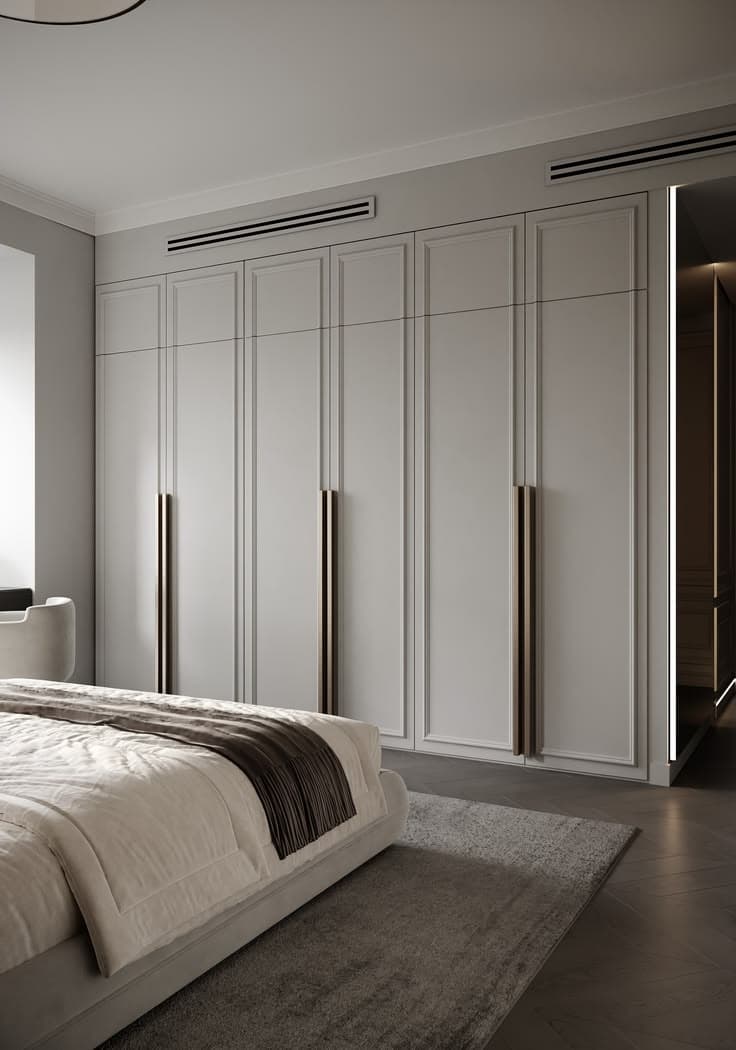 Classic hinged wardrobe with premium wood finish, Kraftline