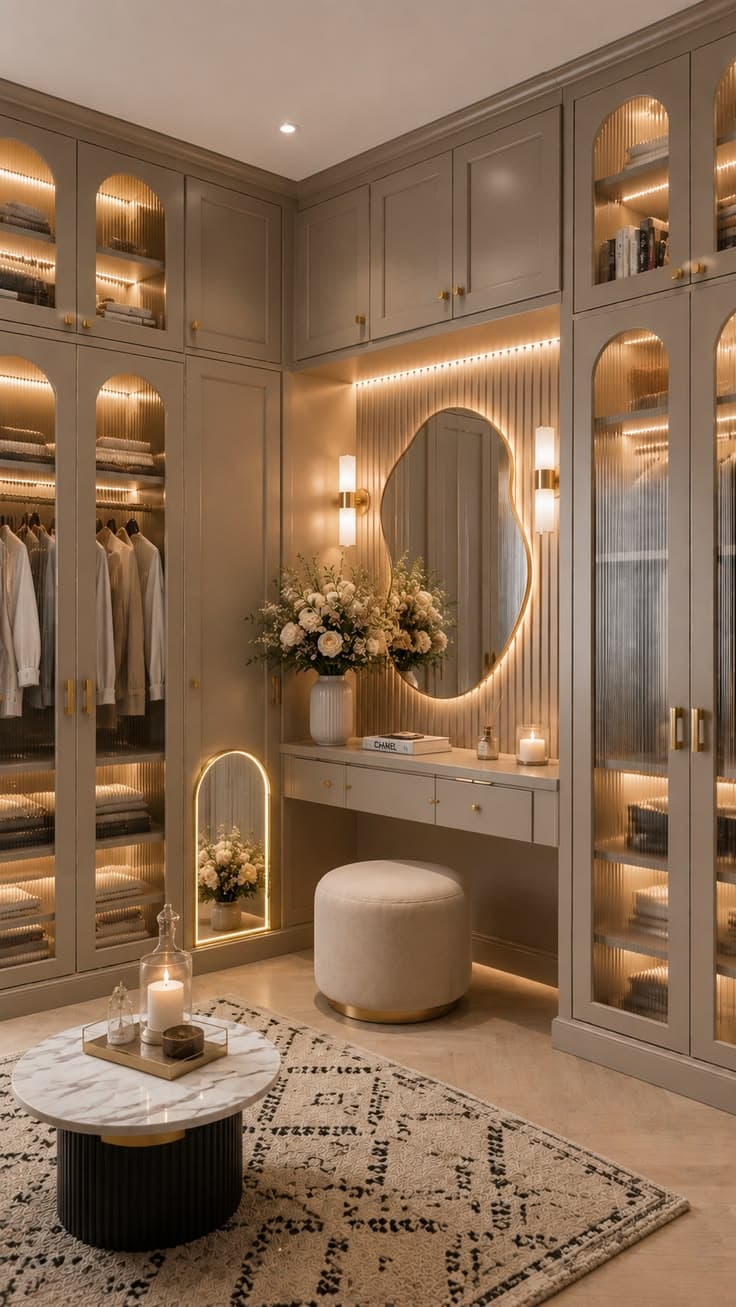 Luxury walk-in closet with dedicated sections, Kraftline